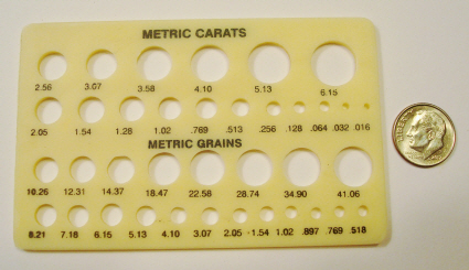 Diamond gauge, pearl gauge, metric carats, metric grains gauge ...